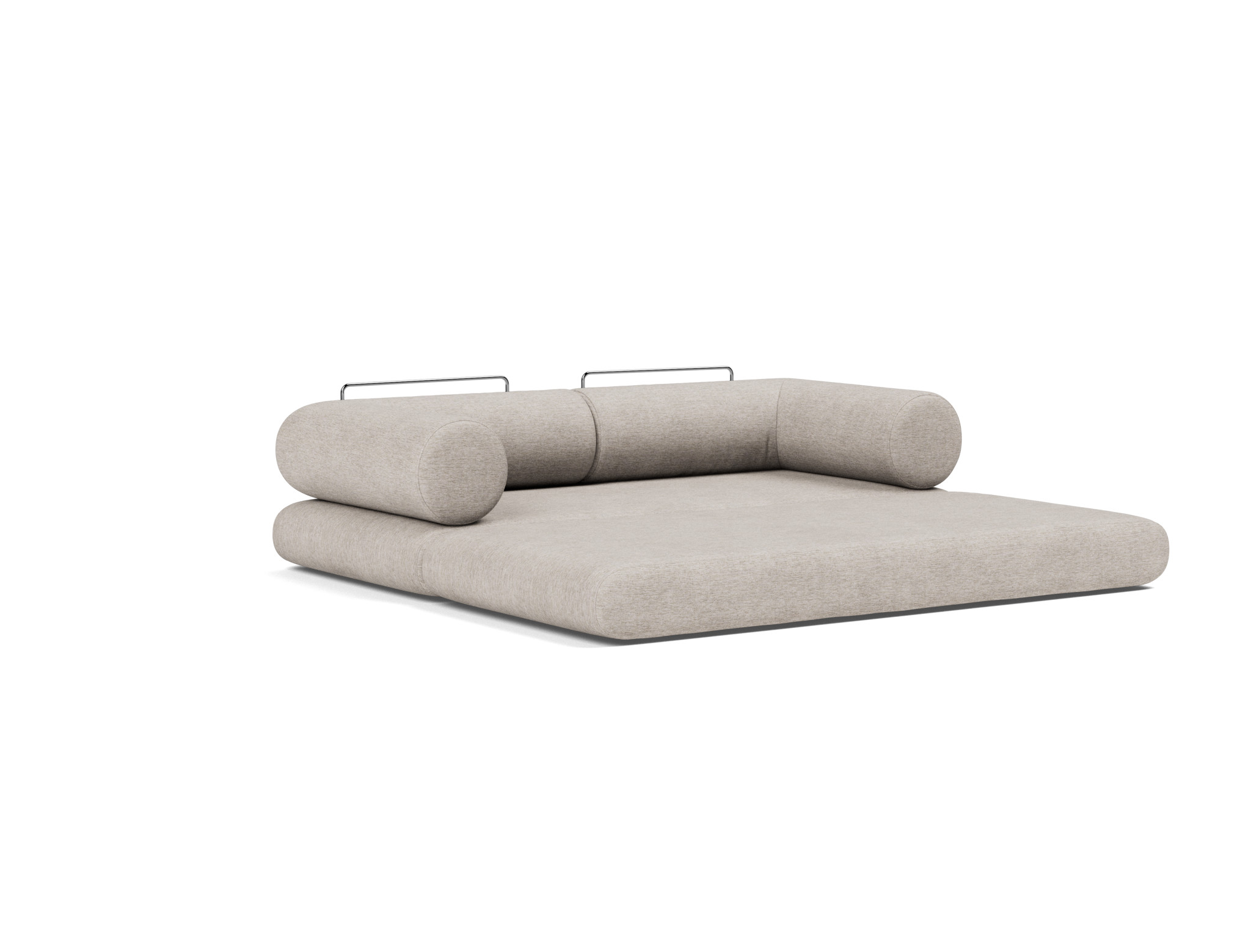 Tagesbett Circlus mit L-förmigen Armlehnen Chenille Yuveno 471-Sand