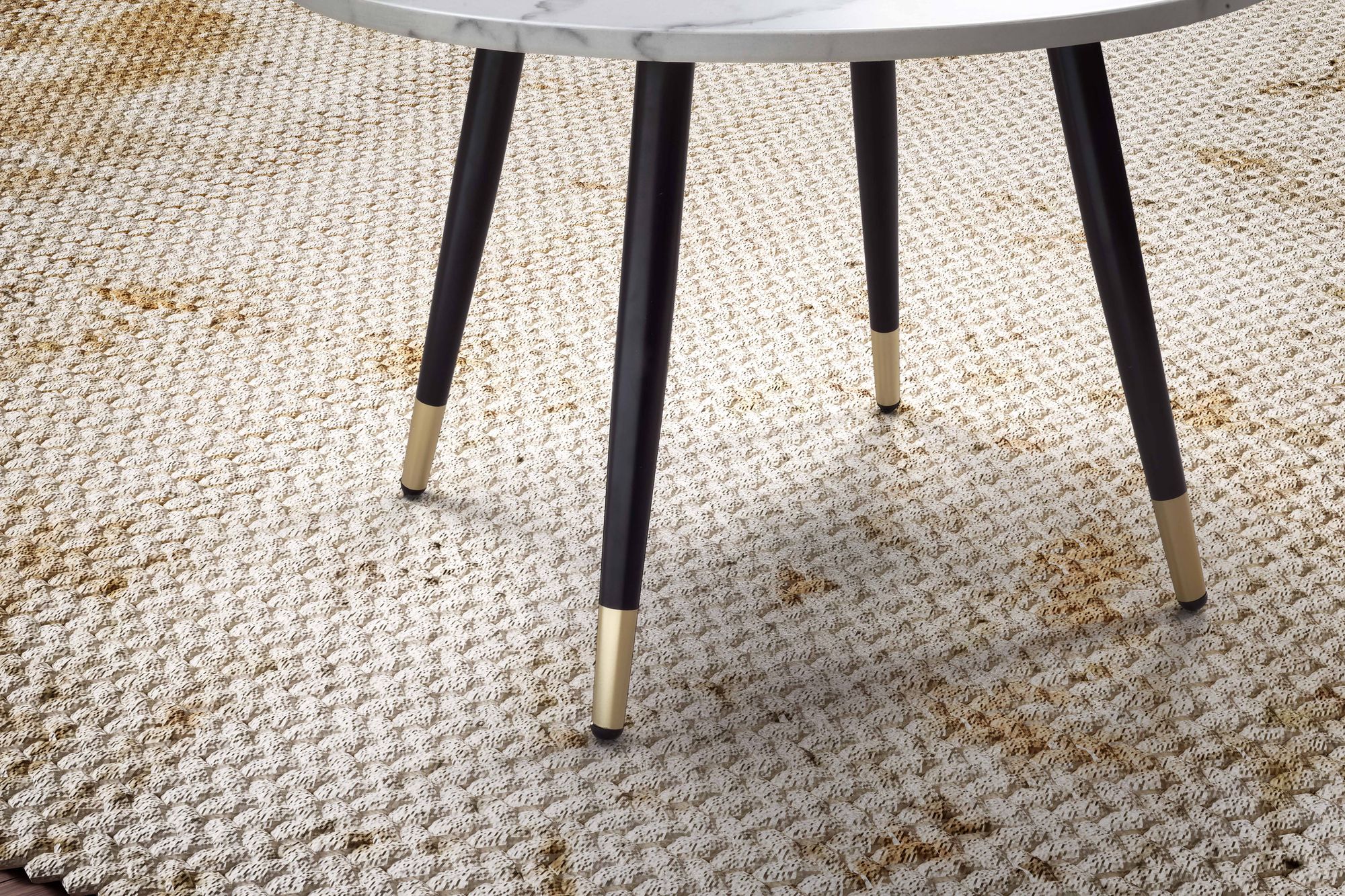 Couchtisch Ringstad Marmoroptik Weiß Ø 60 × H 41 cm