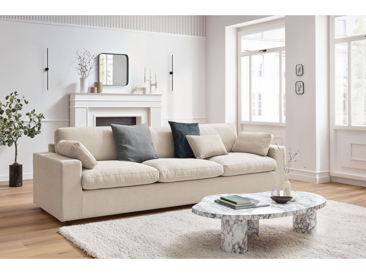Bobochic Belair Sofa 4-Sitzer Stoff Beige