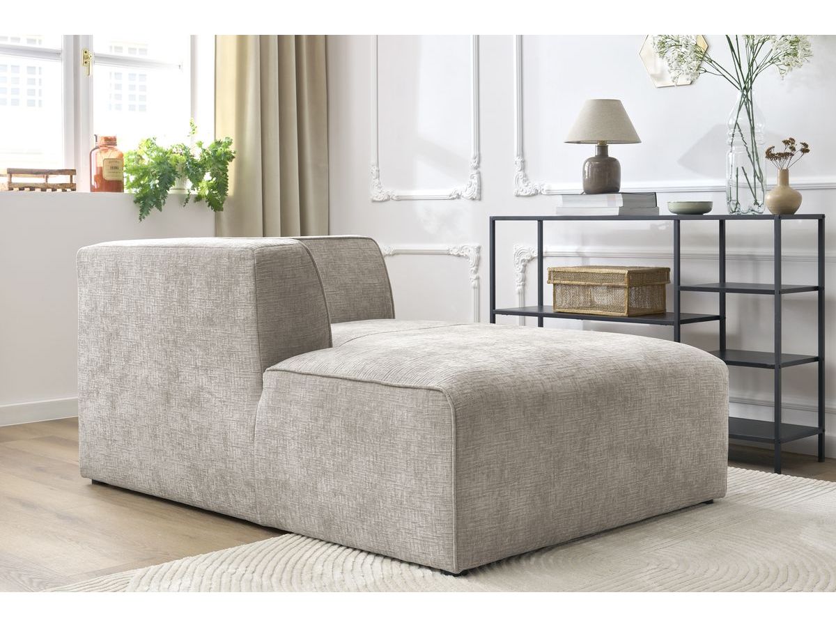 Bobochic Megeve Méridienne-Modul Strukturstoff Beige Ecke links