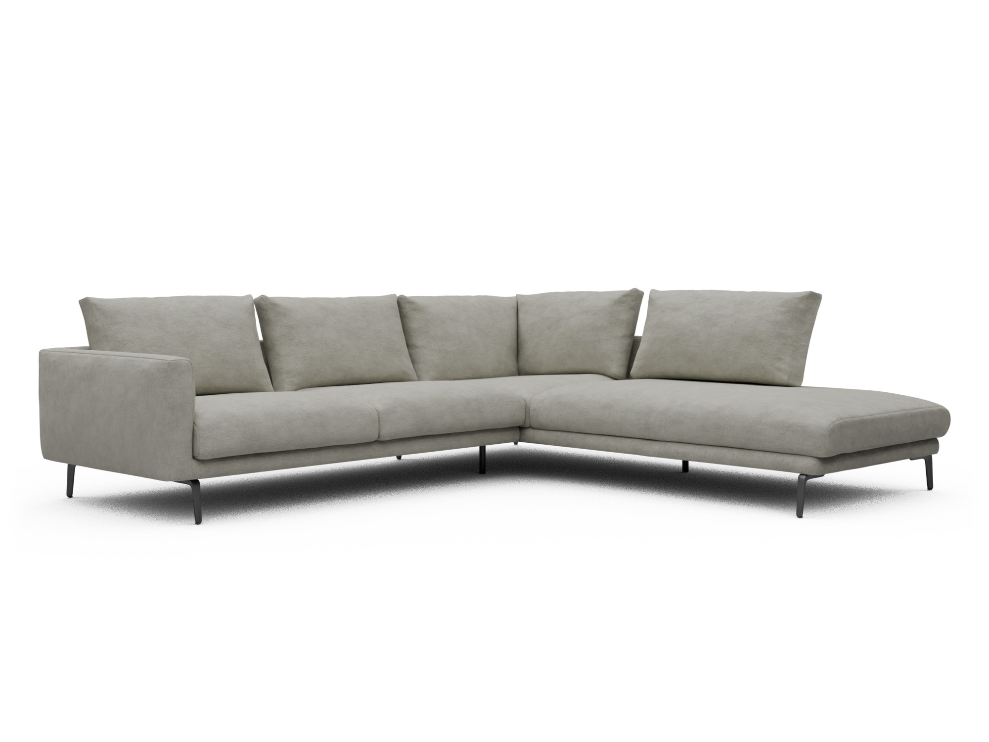 Skandi Home Ecksofa Karl Relax-Ecke rechts mit 2,5-Sitzer Carreno-Moon-Stone-White moebelfaktor