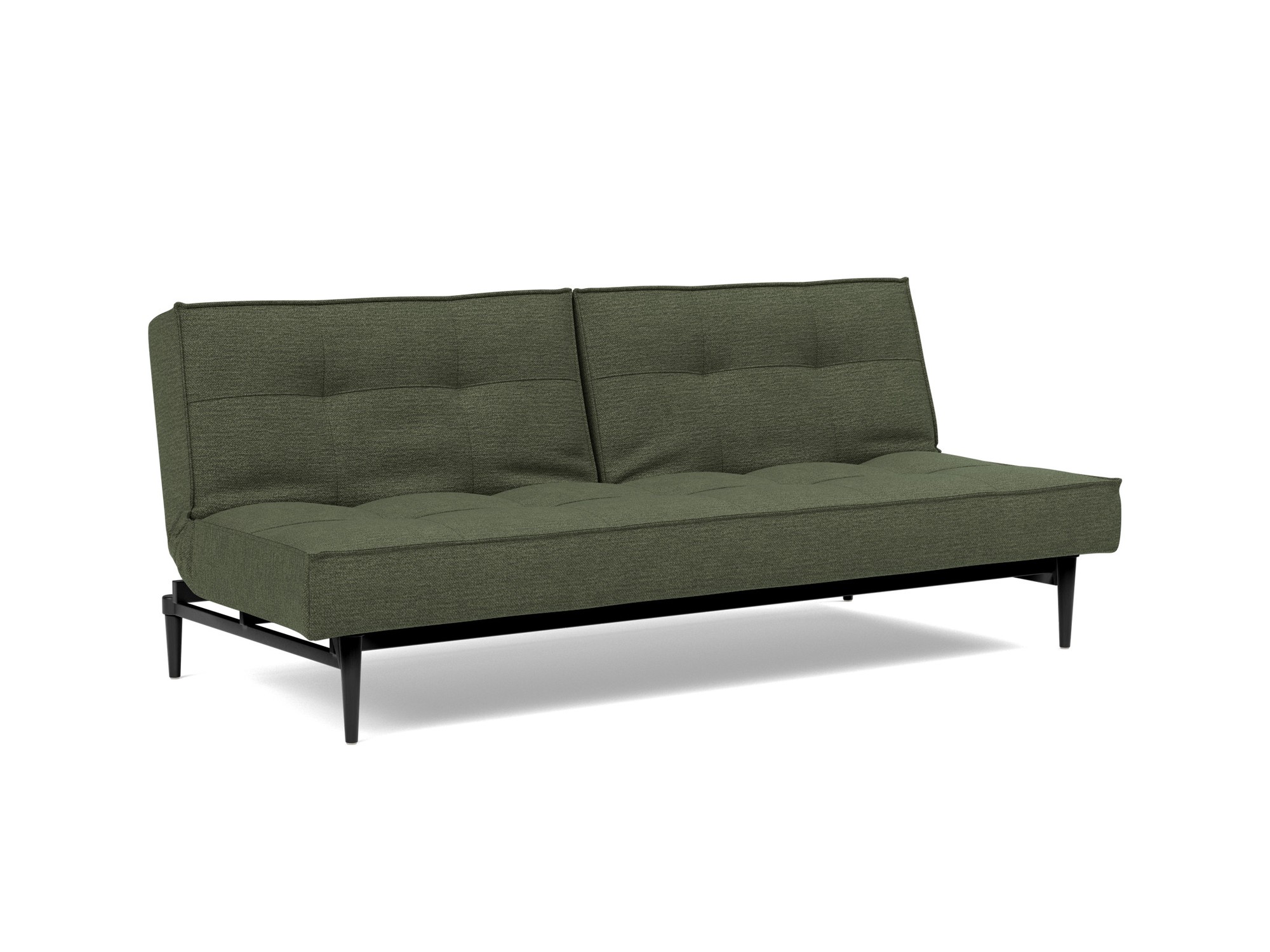 Schlafsofa Splitback Strukturierter Stoff Taura 353-Forest Beine Styletto Eiche schwarz