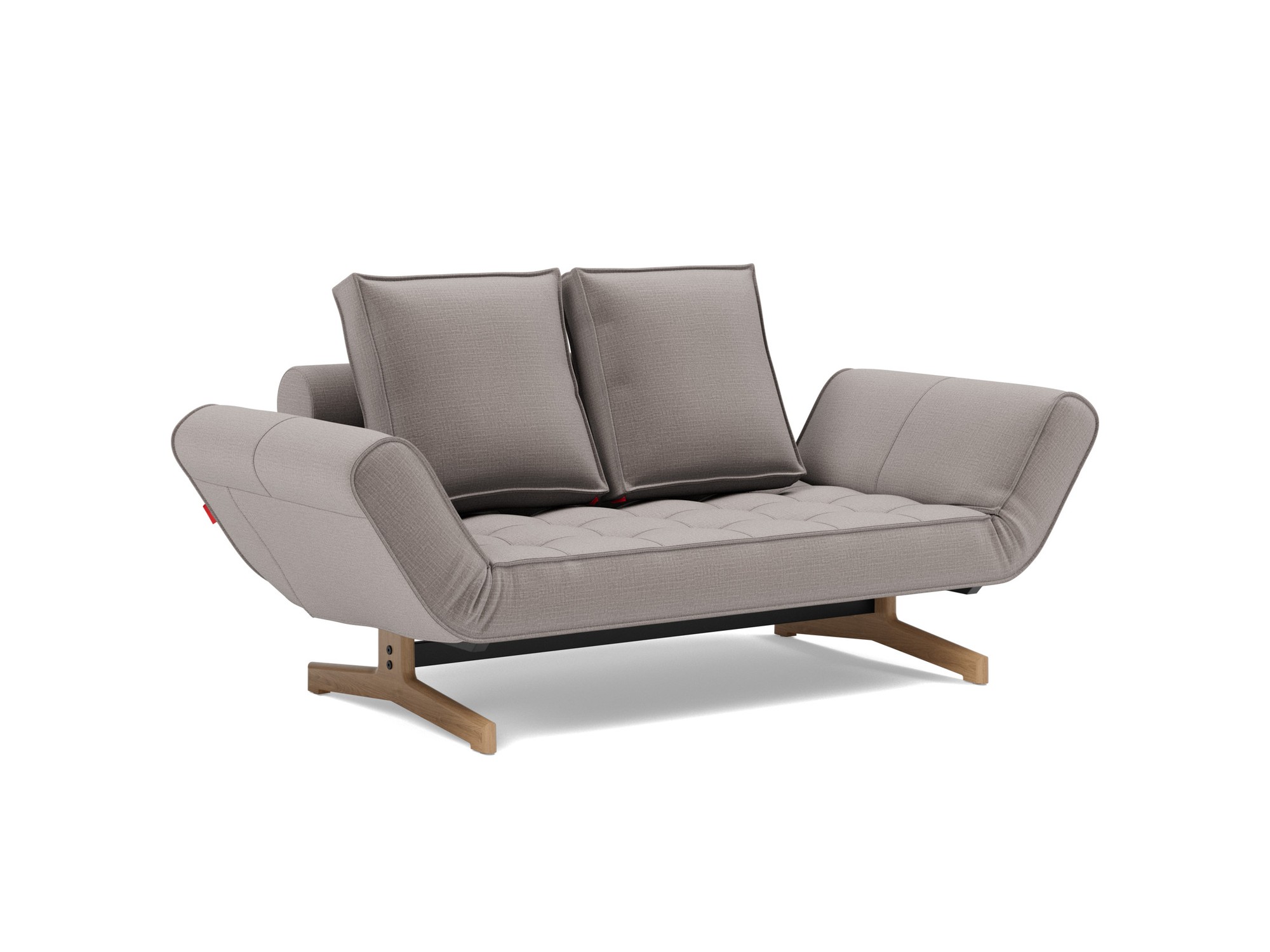 Tagesbett Ghia Chenille Esina 418-Truffle Beine Eiche