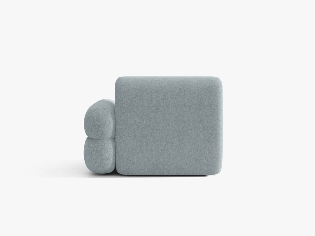 Micadoni Neo Sofamodul Rechts Boucle Baloo Hellblau