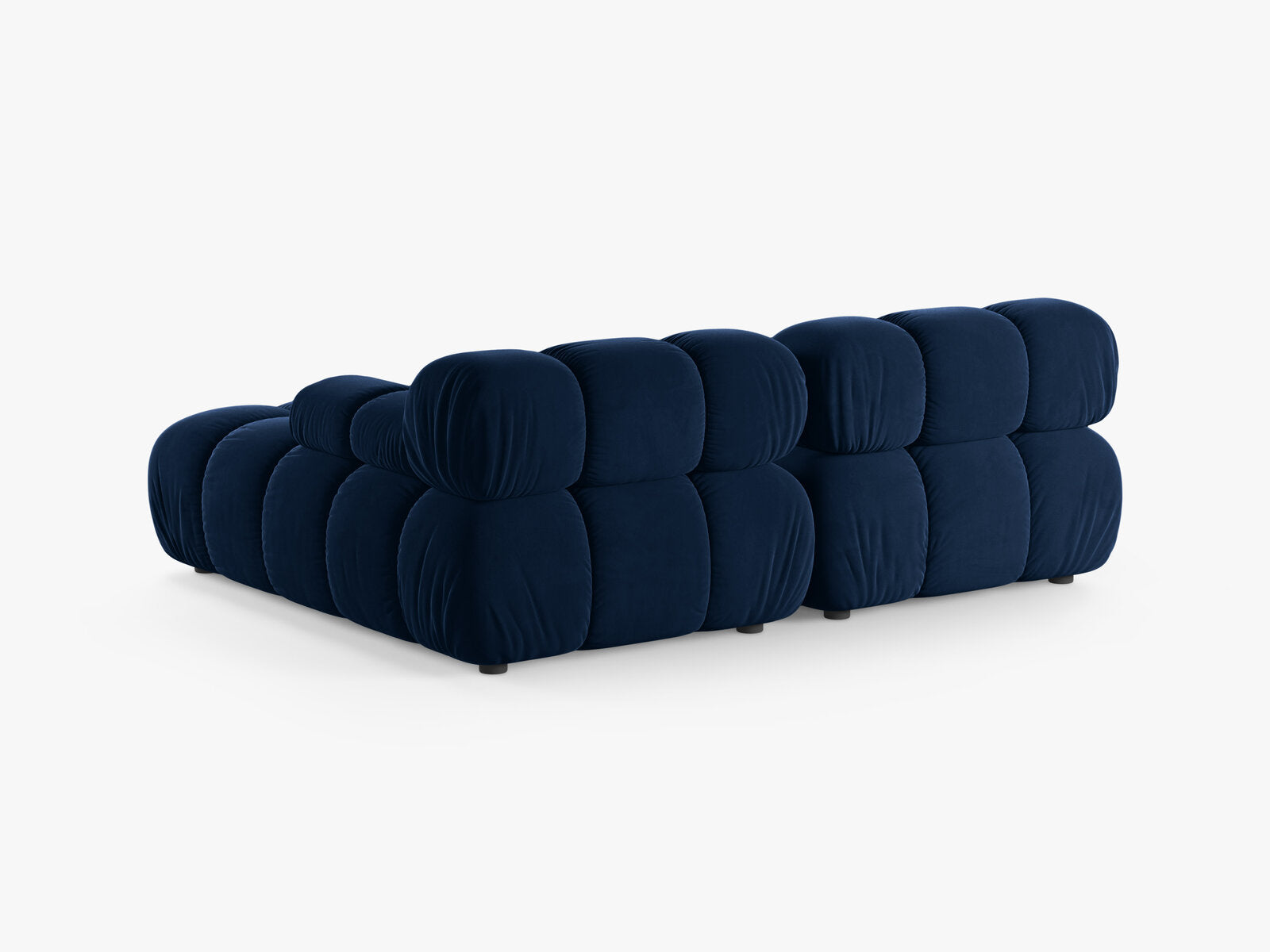 Micadoni Modulares Ecksofa Bellis 3-Sitzer Rechts Samt Bluvel Königsblau