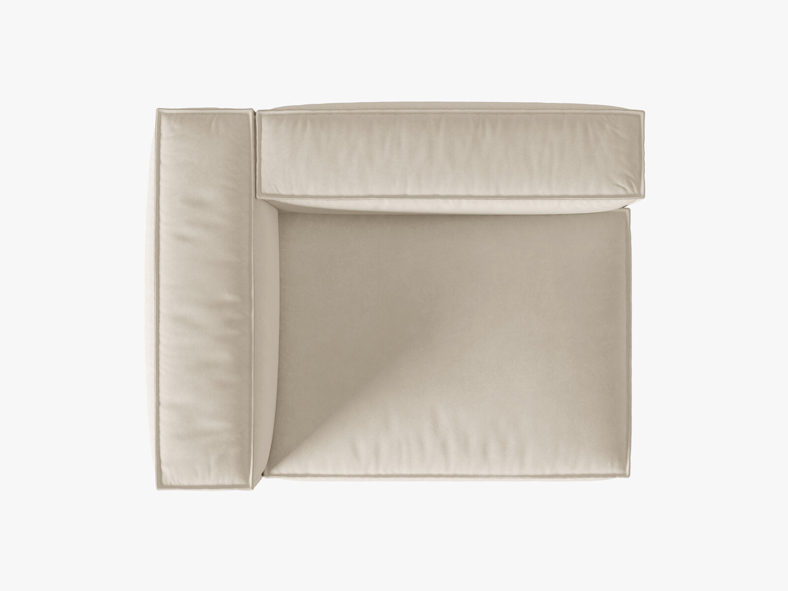 Micadoni Eckmodul Nuria 2-Sitzer Links Samt Beige