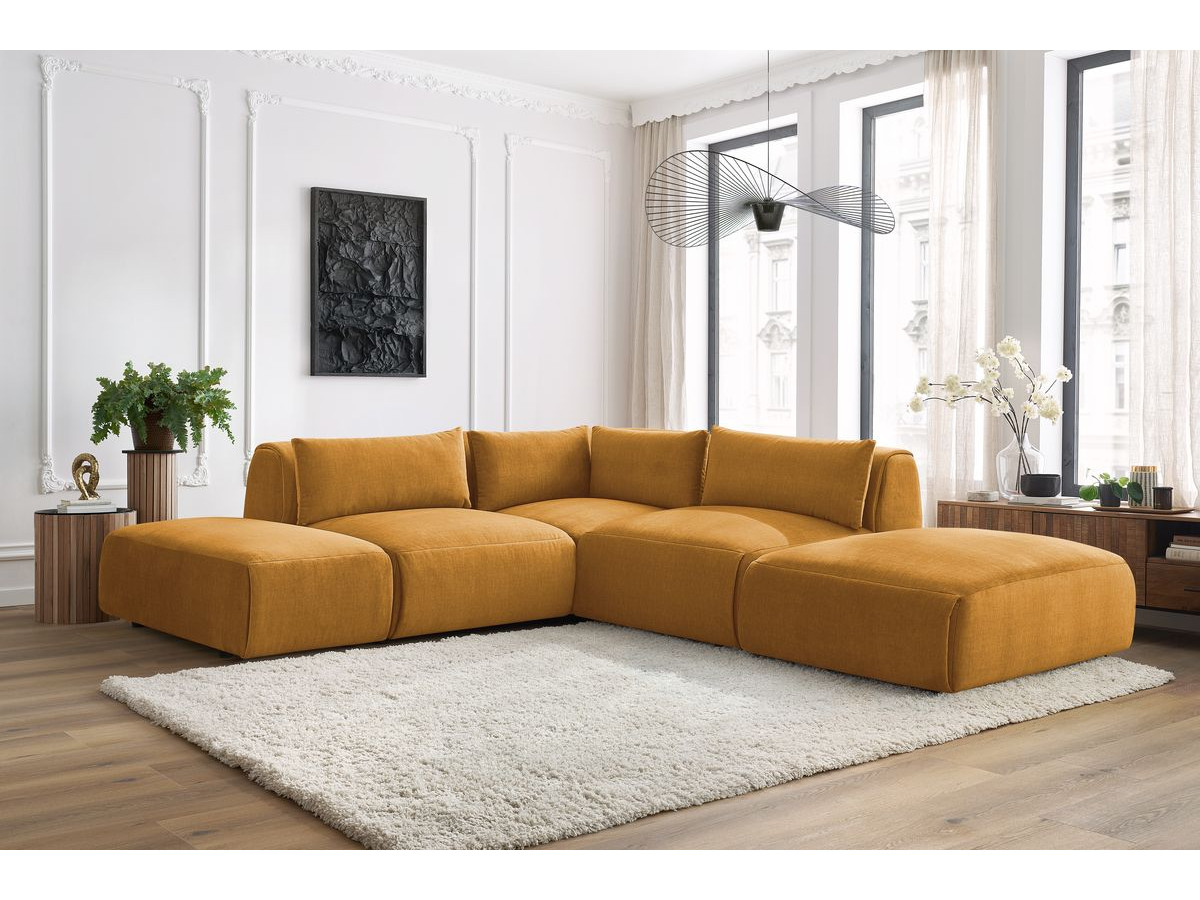 Bobochic Jeanne Ecksofa 271 × 300 cm Samt Gelb