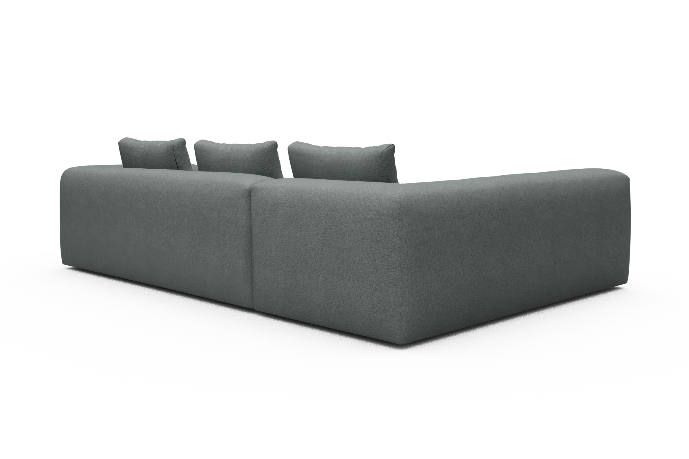 Ecksofa Fred 2x 2,5-Sitzer links offen Denari-Soft-Grey