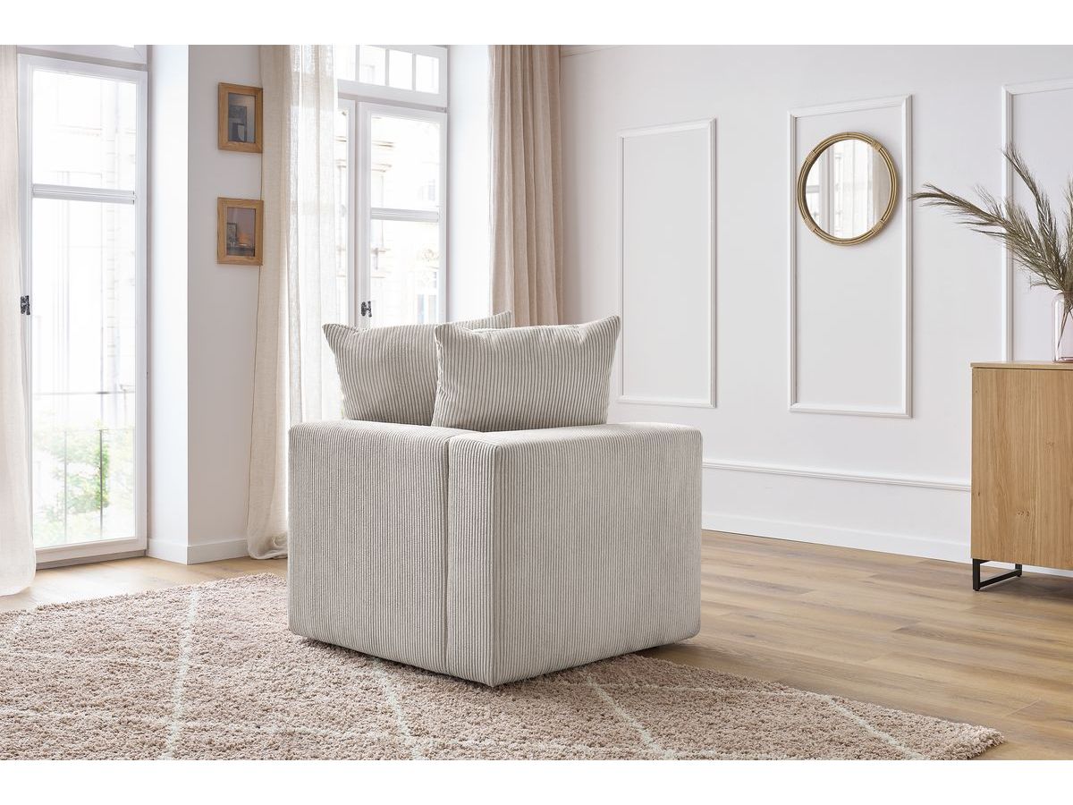 Bobochic Voltaire Eckmodul Cordsamt Beige Ecke links