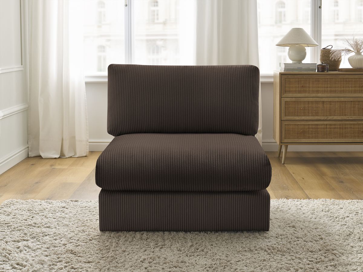 Bobochic Paris Sofamodul 1-Sitzer Cordsamt Braun