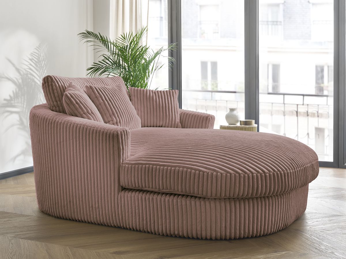Bobochic Belem Méridienne-Modul Breitcord weich Rosa