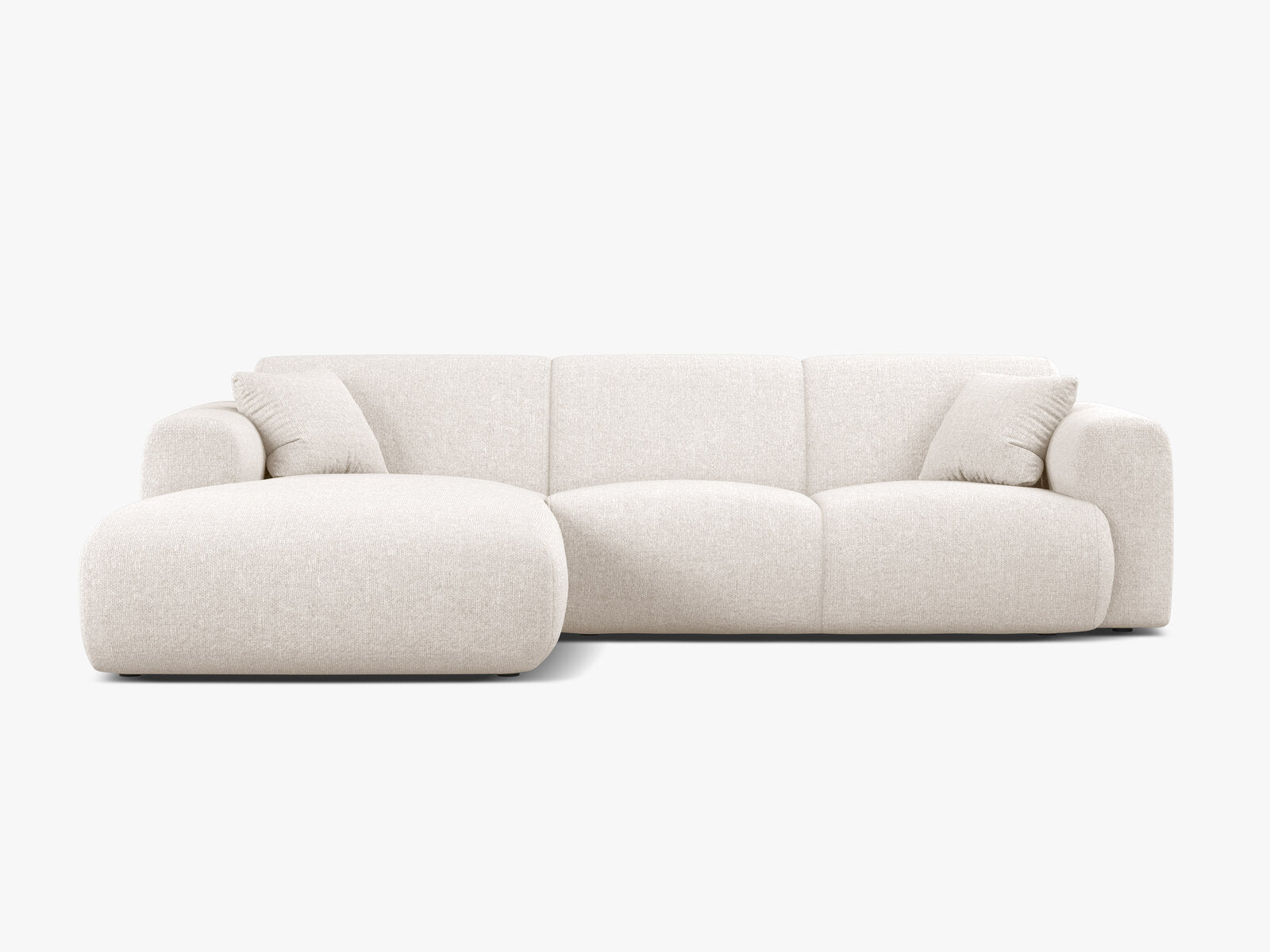 Micadoni Ecksofa Molino 4-Sitzer Links Chenille Eden Helles Beige