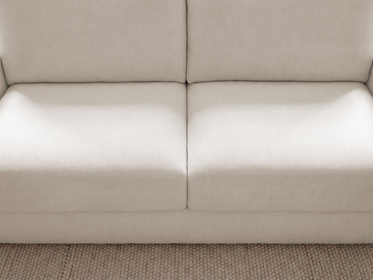 Bobochic Kenan Schlafsofa 3-Sitzer Stoff Beige, Liegefläche 140 × 196 cm