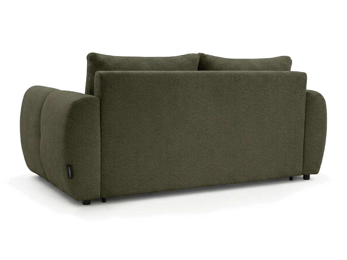 Bobochic Fuji Schlafsofa 3-Sitzer Bouclé-Stoff Grün