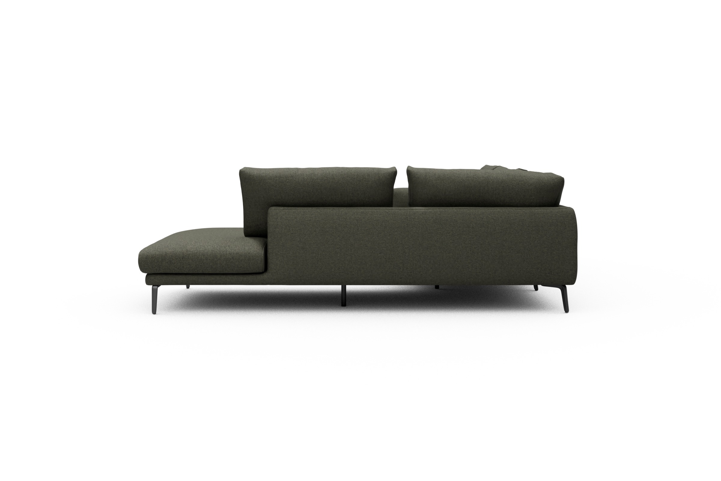 Ecksofa Karl Relax-Ecke rechts mit 2,5-Sitzer Sama-Winter-Moss