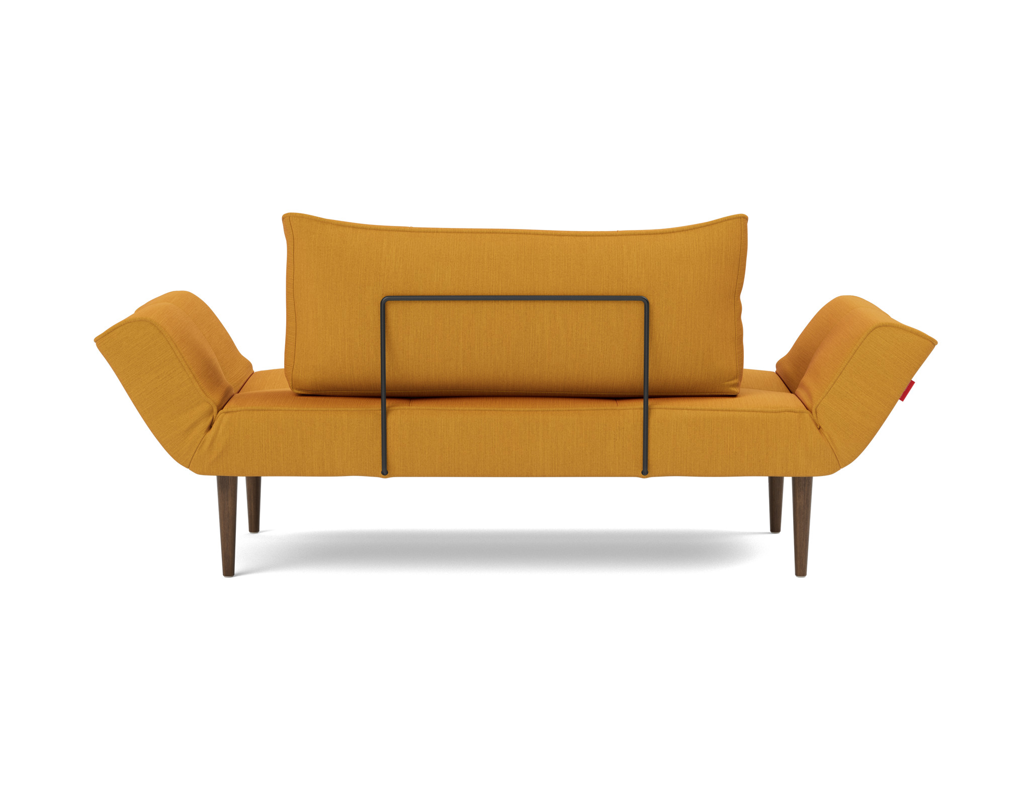 Tagesbett Zeal Flachgewebe Elegance 507-Burned-Curry Beine Styletto Eiche dunkel