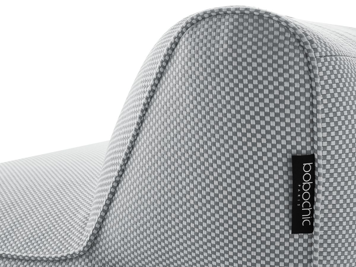 Bobochic Riviera Gartensofa 4-Sitzer Melange-Stoff Hellgrau