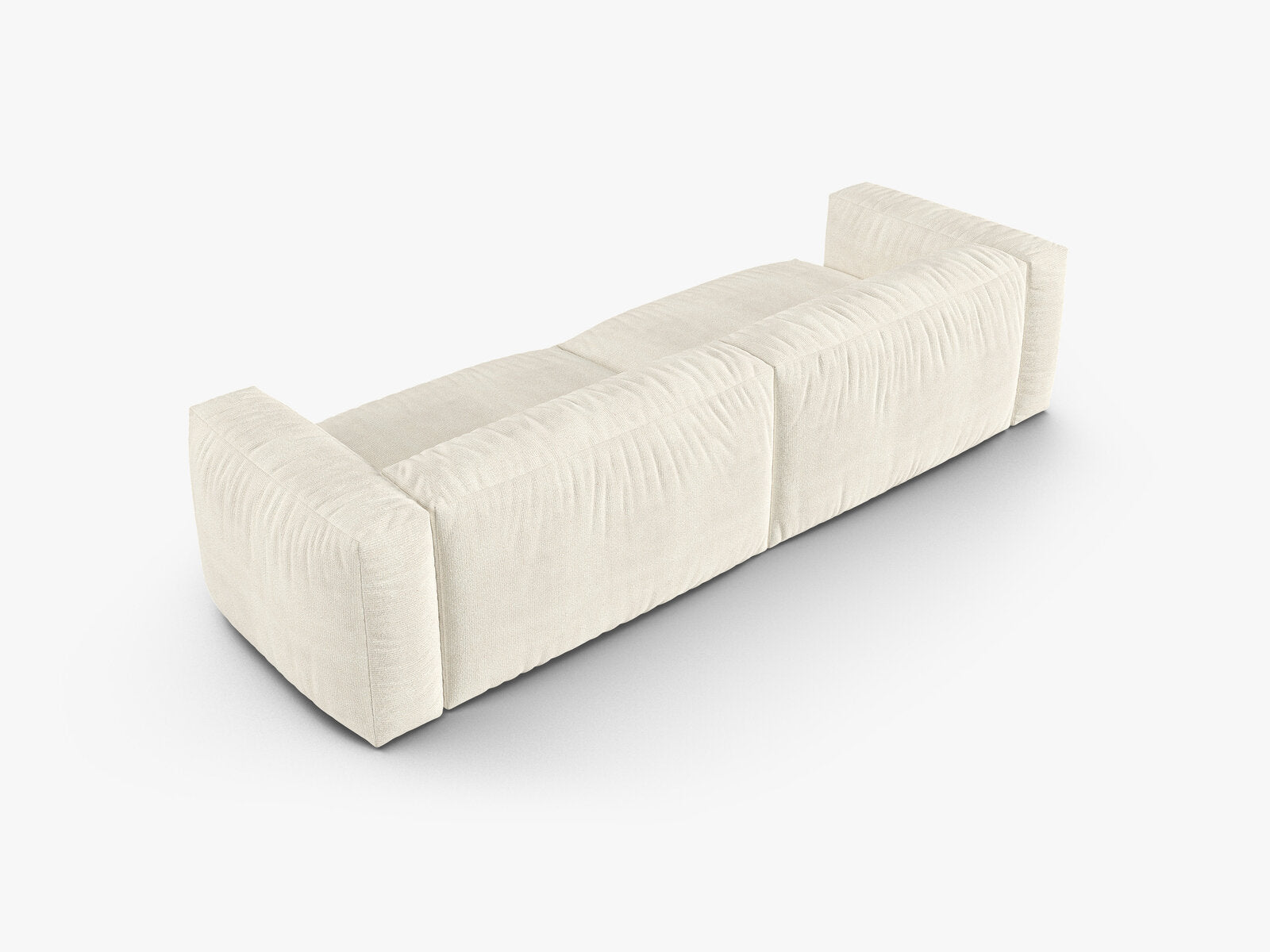 Micadoni Sofa Martina 4-Sitzer 90cm Sitztiefe Boucle Monet Elfenbein