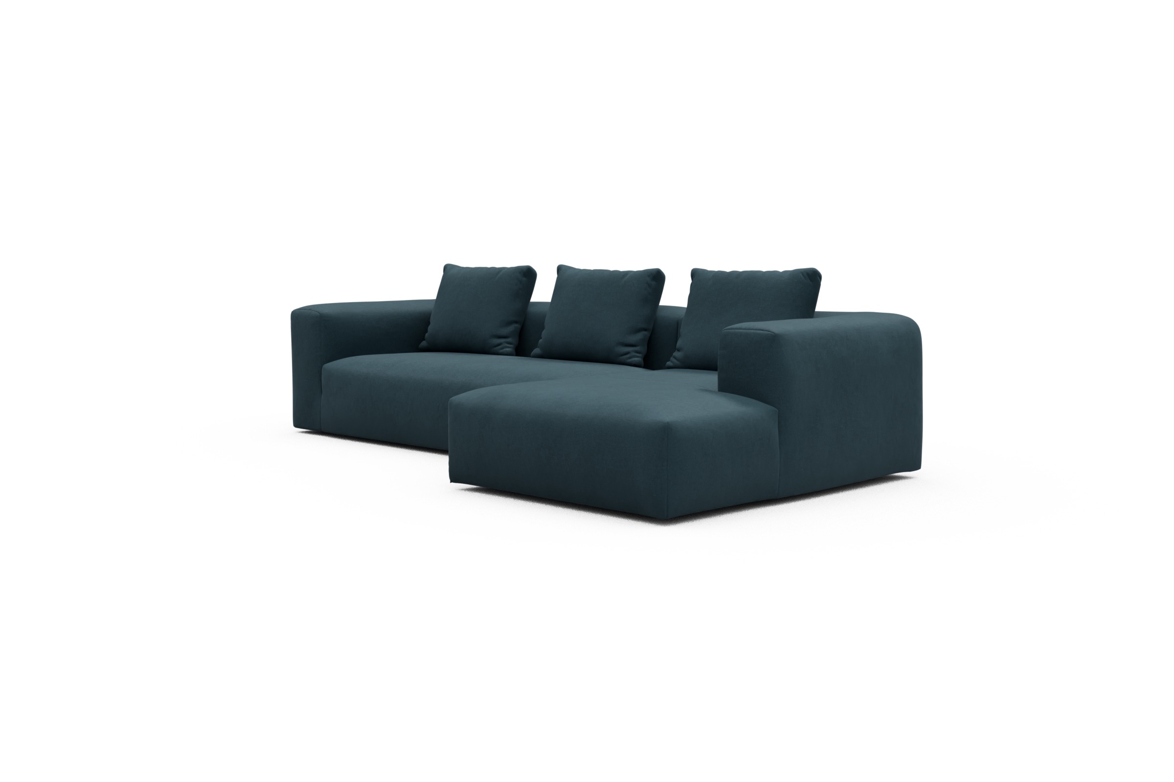 Ecksofa Fred Chaiselongue rechts mit 2,5-Sitzer Satya-Indigo