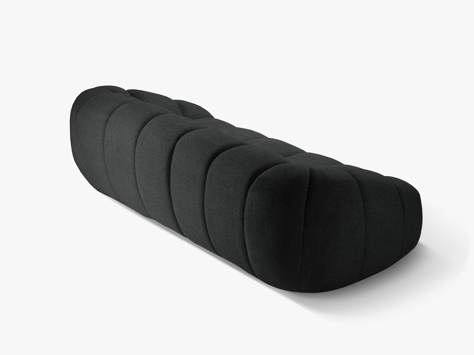 Micadoni Sofa Diana 4-Sitzer Strukturierter Samtstoff Anthrazit