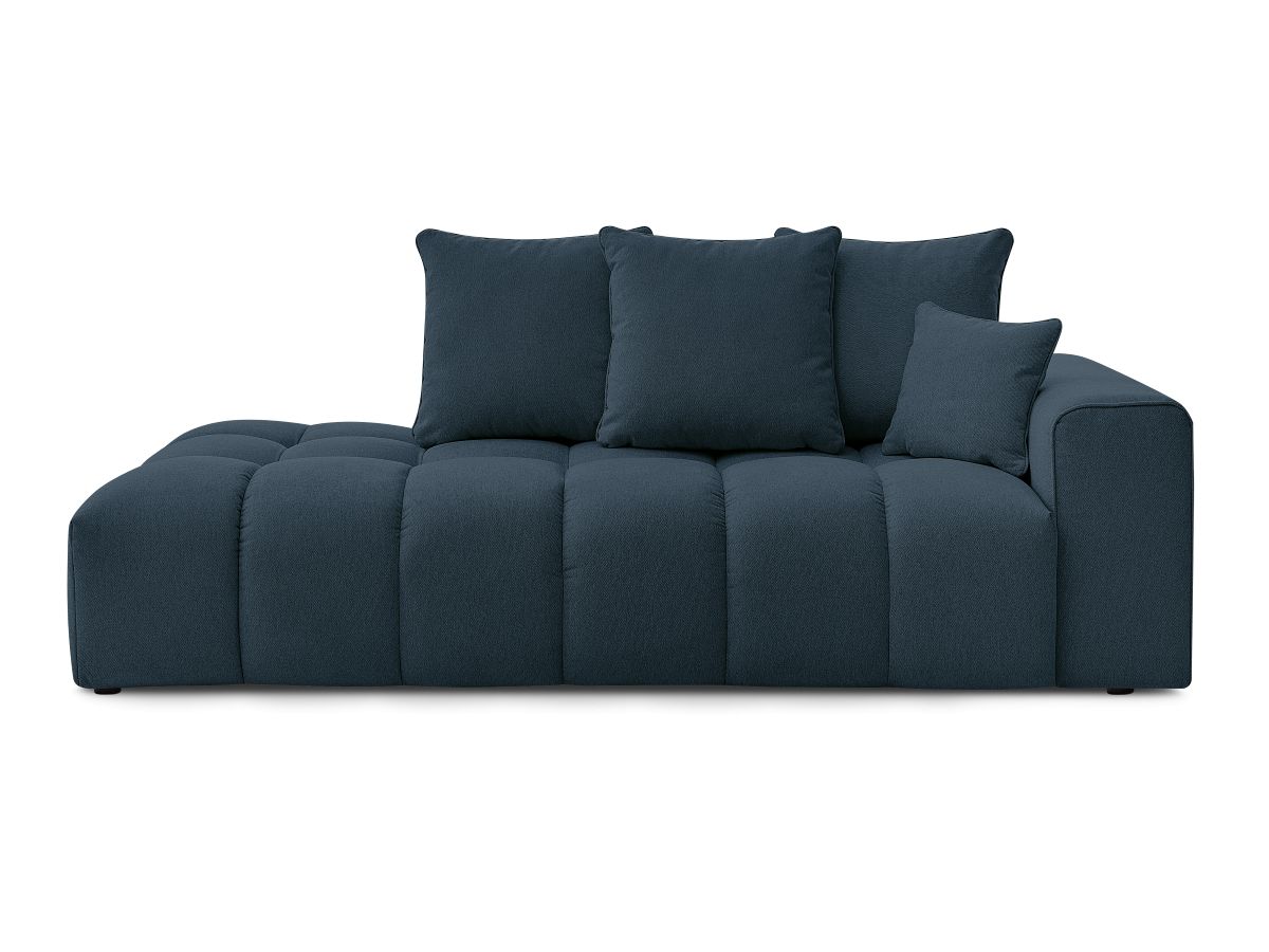 Bobochic Mont-blanc Sofa 4-Sitzer Melange-Stoff Dunkelblau Armlehne rechts