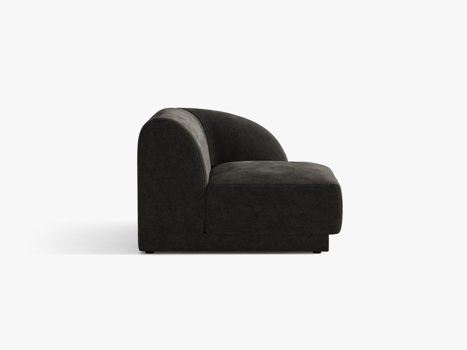 Micadoni Eckmodul Miley 1-Sitzer Rechts Chenille Eden Anthrazit