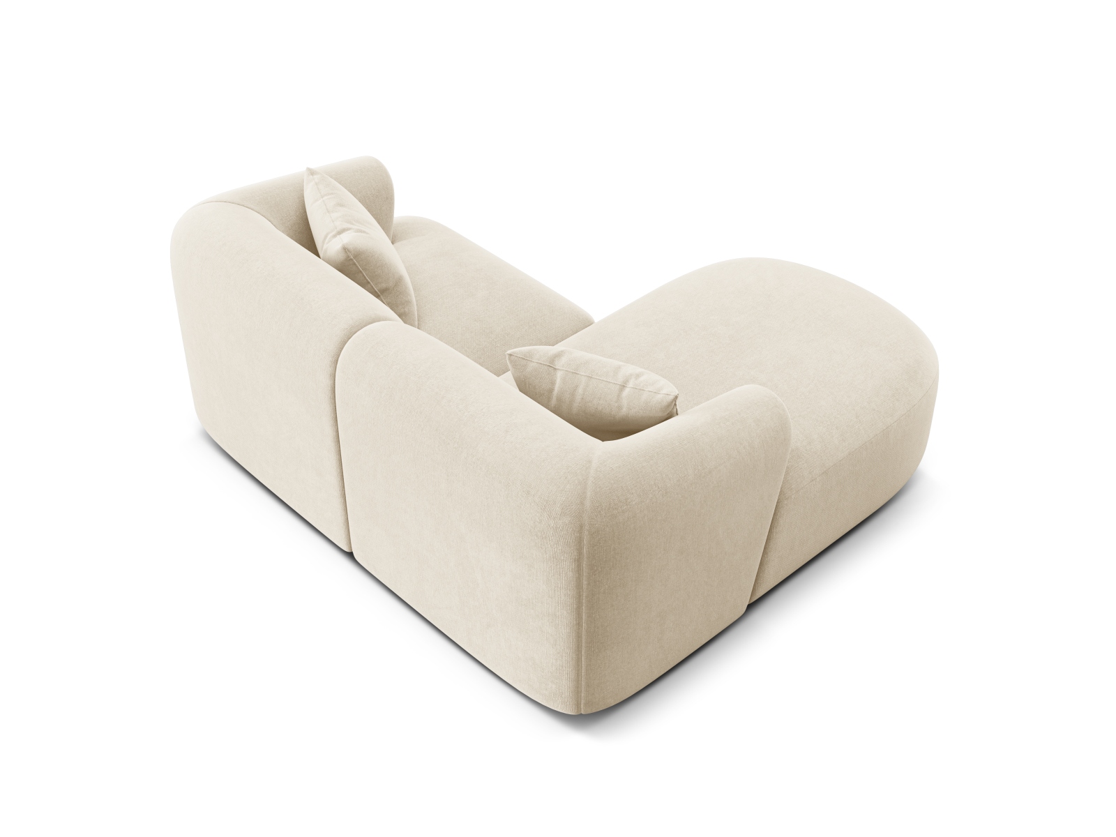 Cosmopolitan Design Ecksofa Campi 3-Sitzer Samt Vogue Helles Beige Links