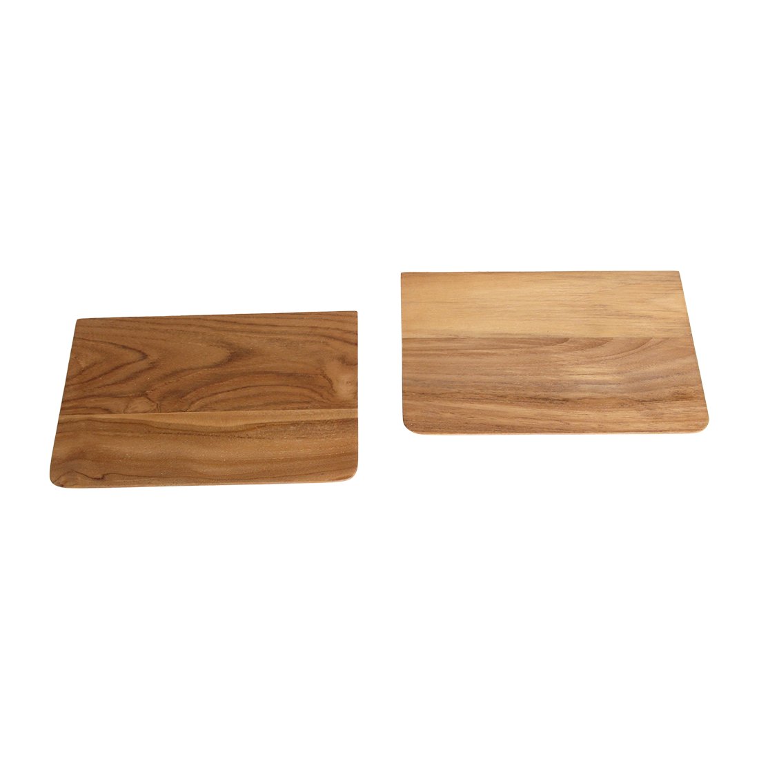 Raw Materials Craftsman Wandregal aus Teakholz 2er-Set 25cm