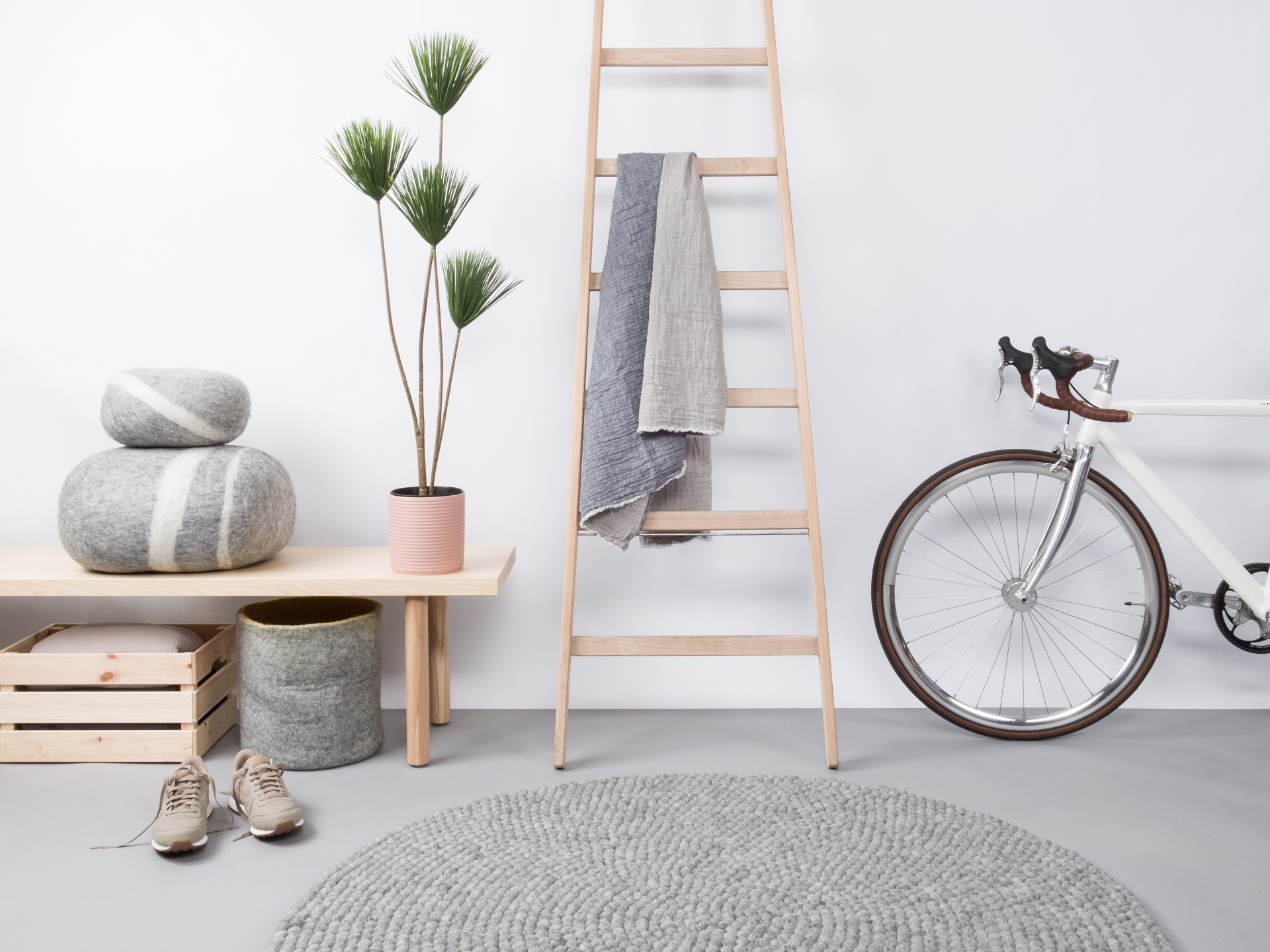 myfelt Carl Filzkugelteppich - 120 cm