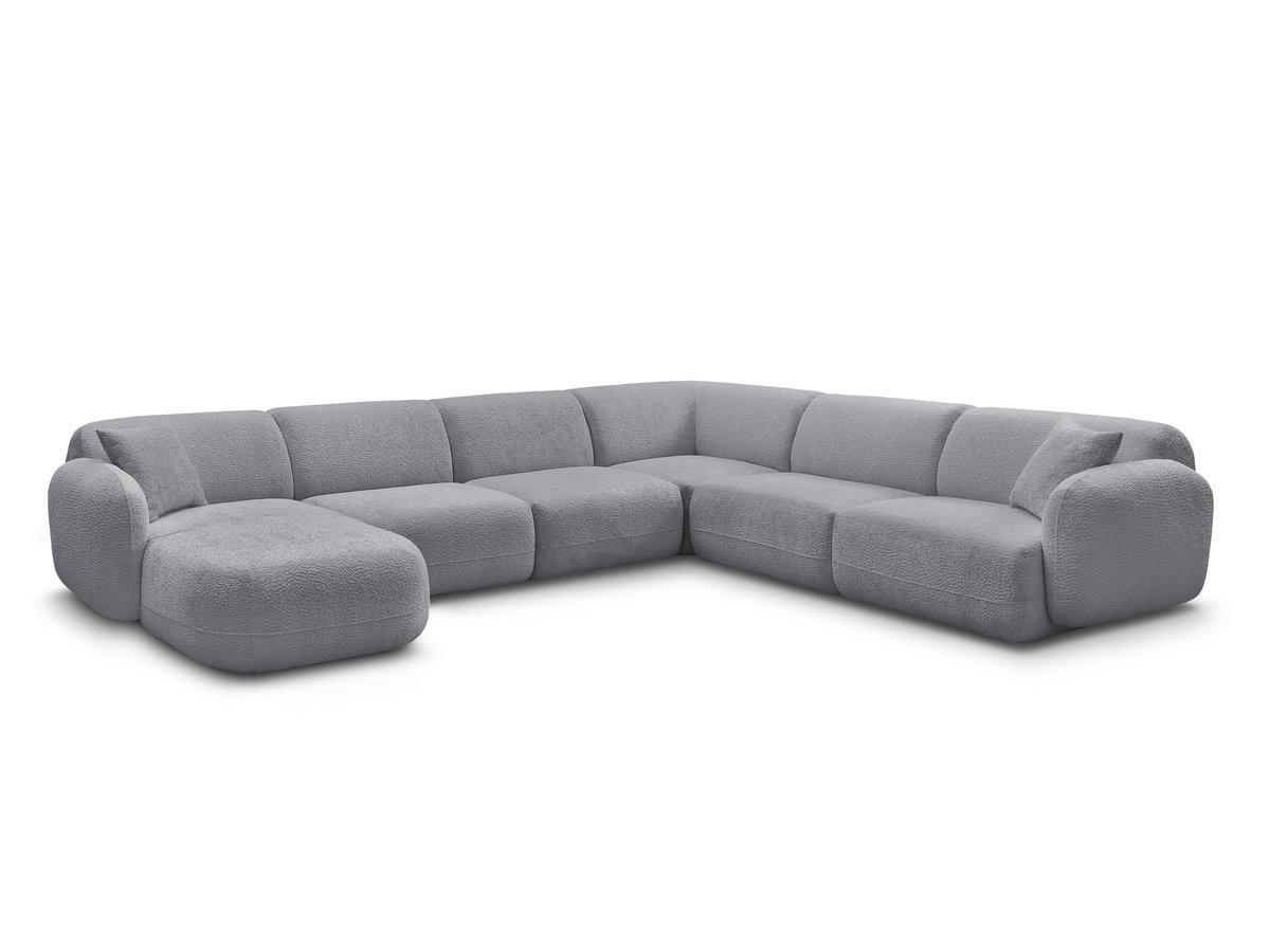 Bobochic Anda Wohnlandschaft Chenille Grau Ecke rechts