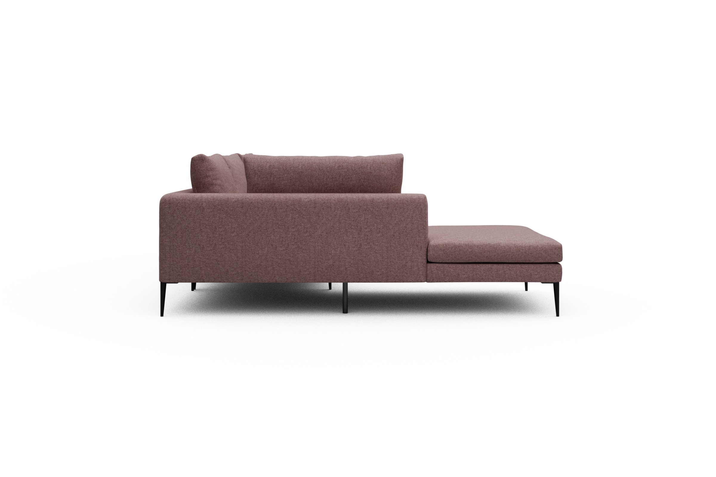 Ecksofa Paul Relax-Ecke rechts mit 3-Sitzer Sama-Flamingo