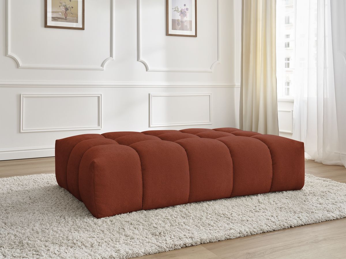 Bobochic Everest Pouf 166 × 100 cm Strukturstoff Orange