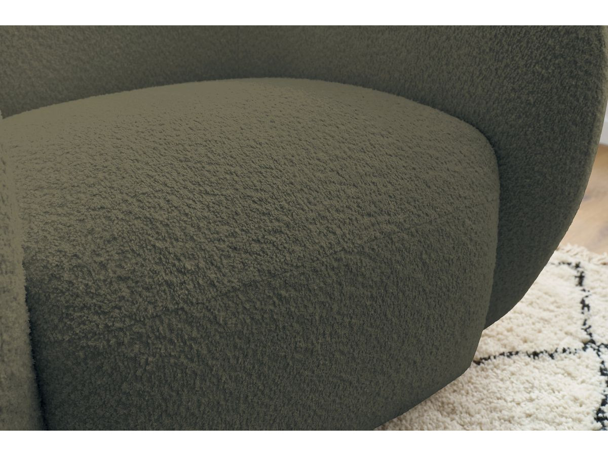Bobochic Celine Sessel Bouclé-Stoff Grün