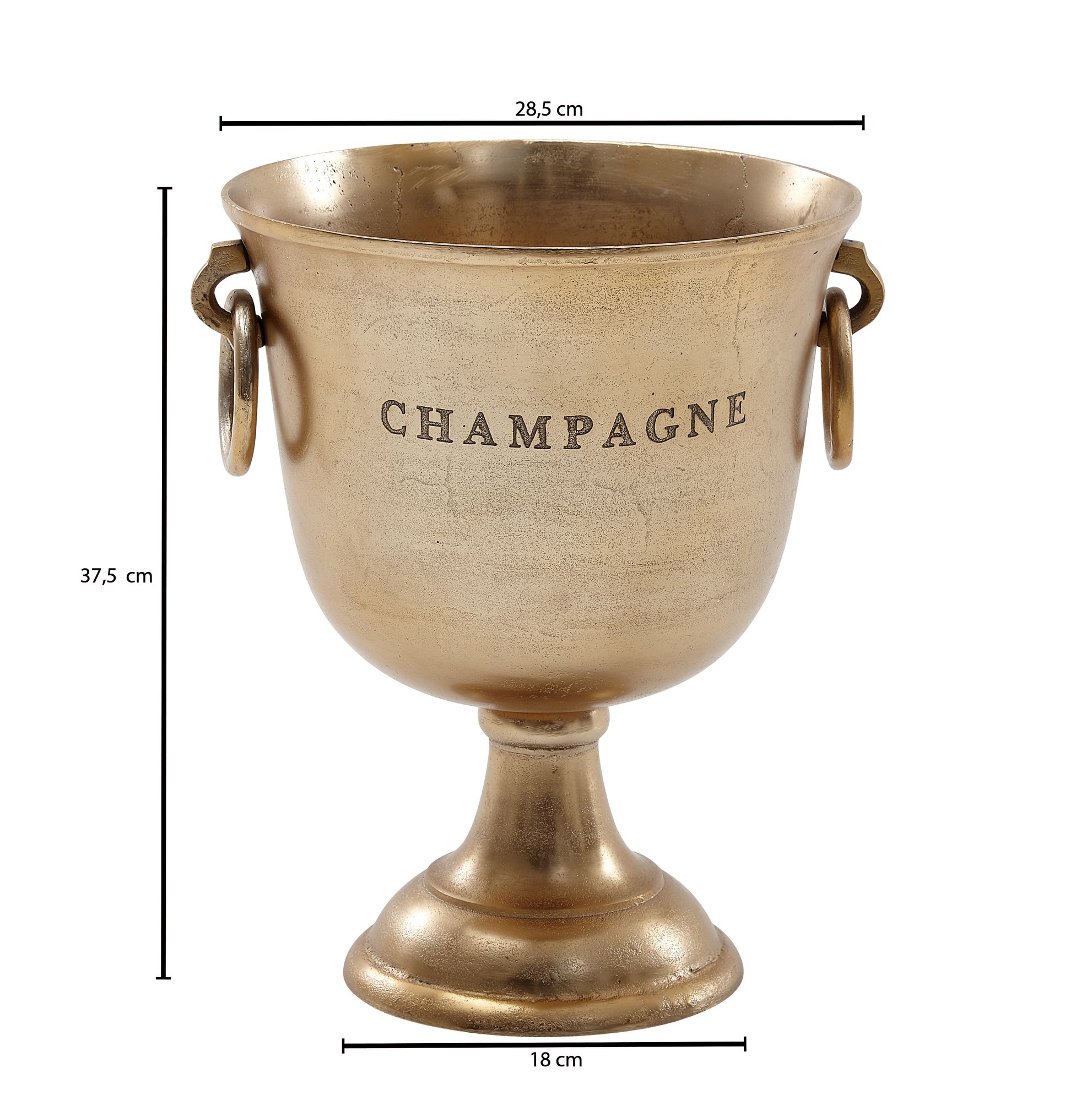 Sektkühler Hafnir Aluminium Gold 28,5 × 28,5 × 37,5 cm
