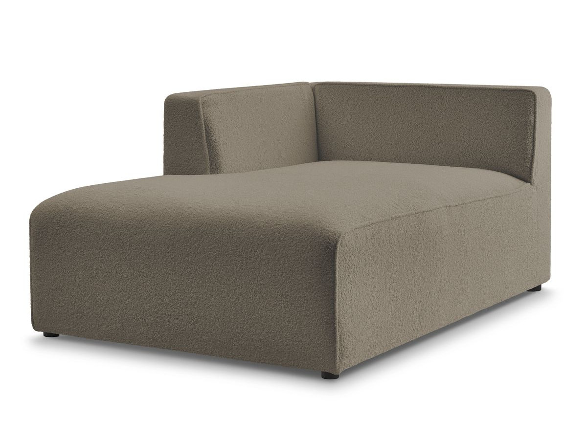 Bobochic Megeve Méridienne-Modul Bouclé-Stoff Braun Ecke links