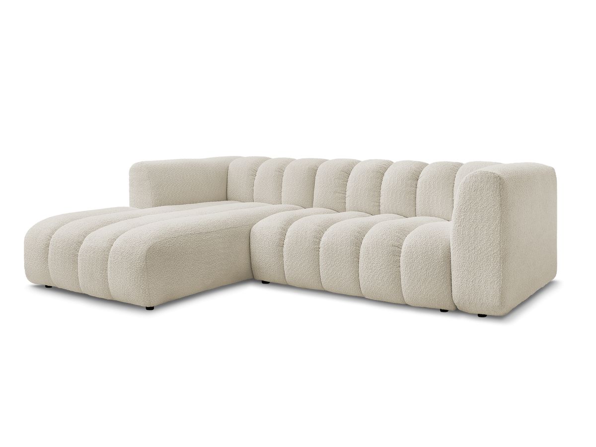 Bobochic Talia Ecksofa Bouclé-Stoff Beige Ecke links