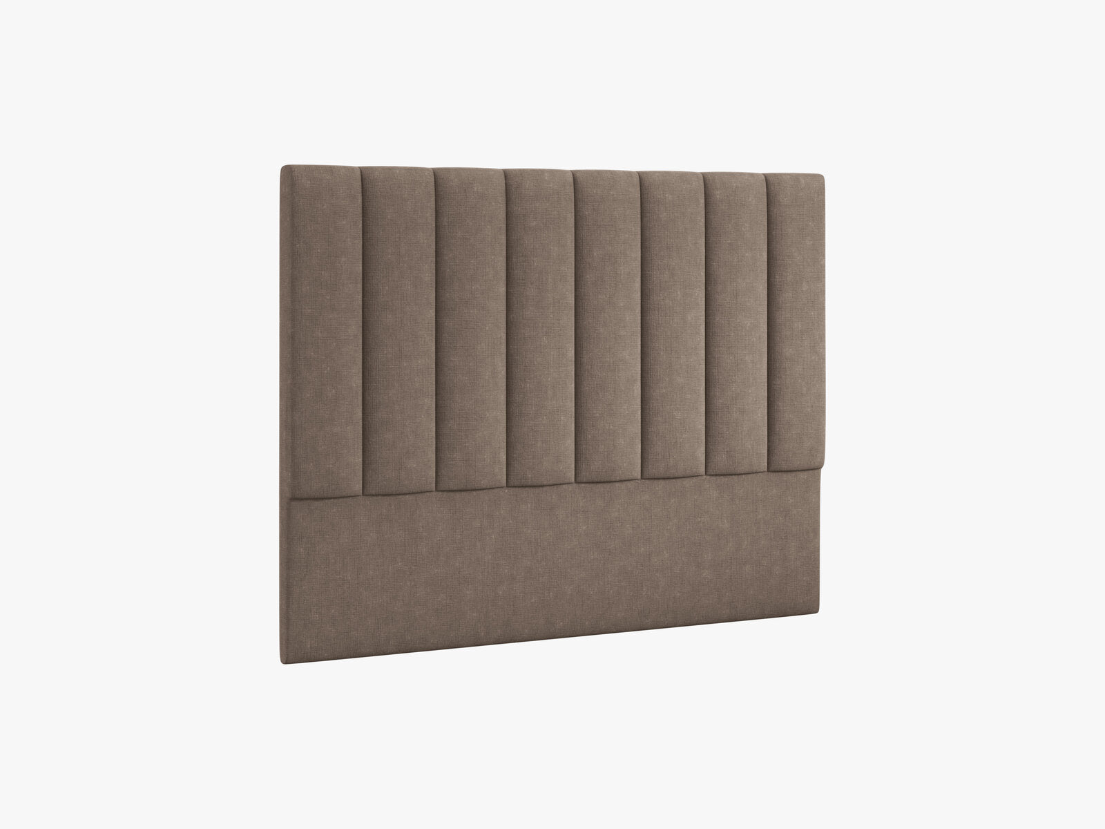 Micadoni Marl Samtiger Kopfteil 140 cm (H 120 cm) Strukturierter Stoff Liberty Cappuccino 160x120
