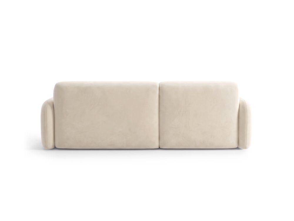 Cosmopolitan Design Ecksofa Malmo 3-Sitzer Samt Bluvel Helles Beige Links