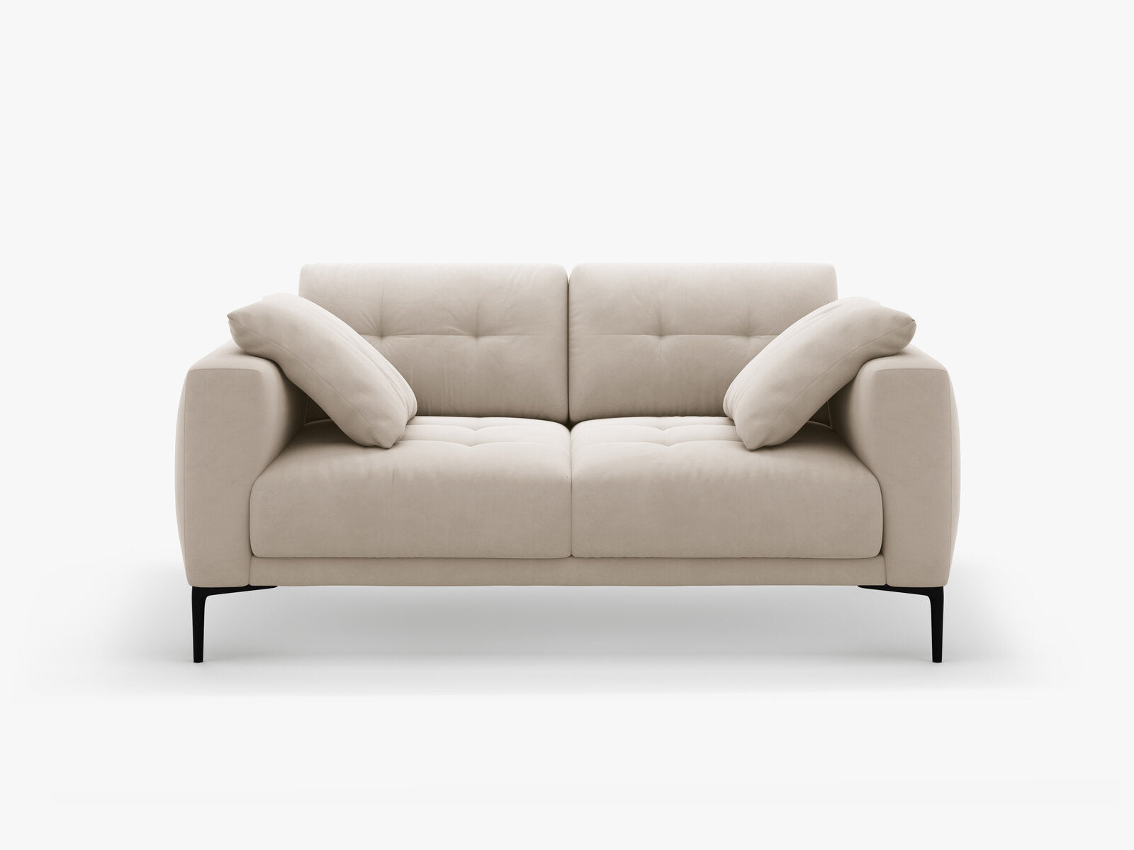 Micadoni Sofa Bemy 2-Sitzer Samt Beige