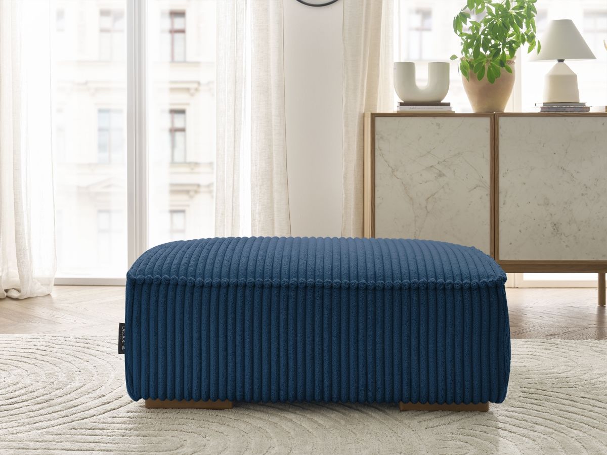 Bobochic Chelsea Pouf Breitcord weich Dunkelblau