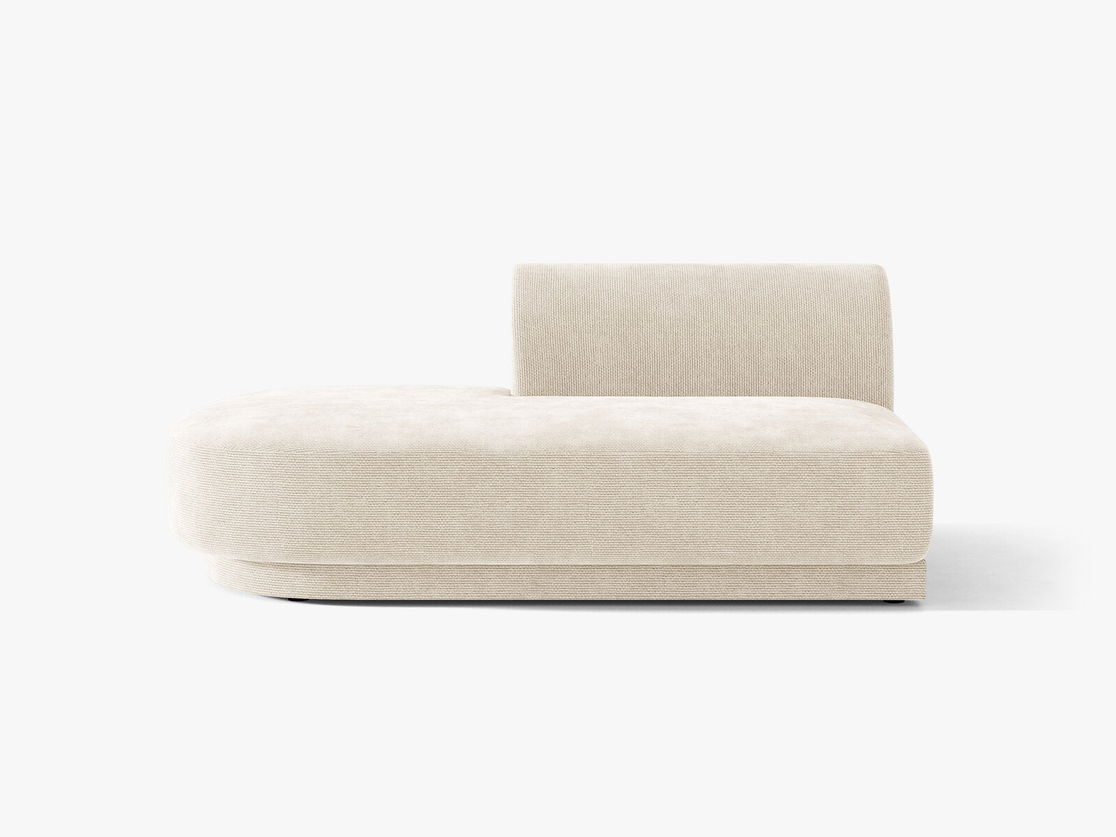 Micadoni 2-Sitzer Sitzmodul offen Miley Links Chenille Eden Elfenbein
