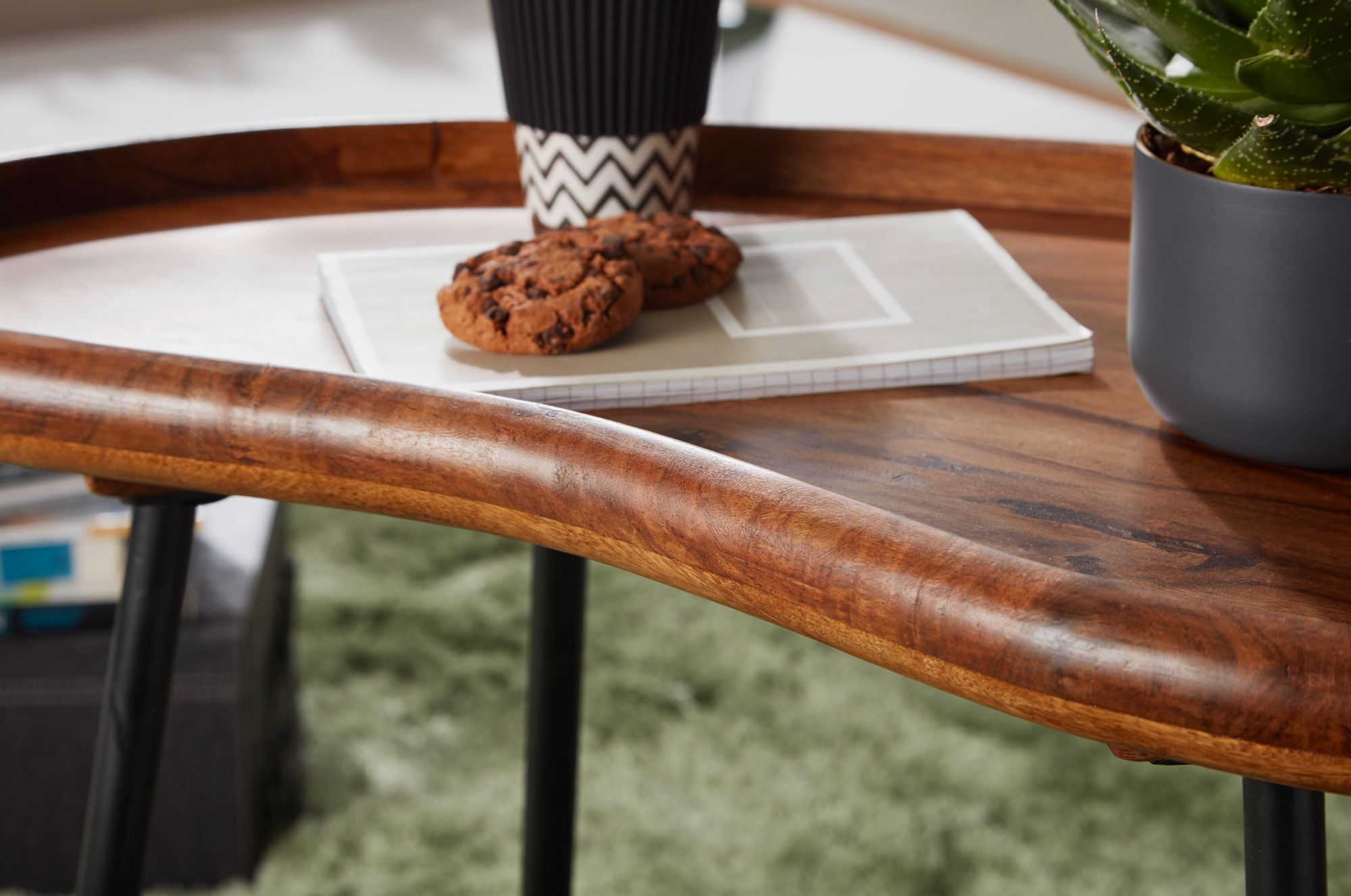 Couchtisch Fauske Sheesham Massivholz Höhe 51 cm