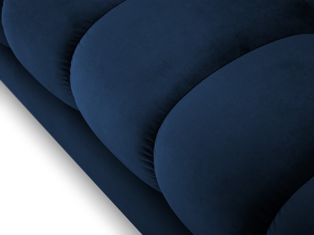 Cosmopolitan Design Sofa Bali 2-Sitzer Samt Bluvel Königsblau Beine Gold