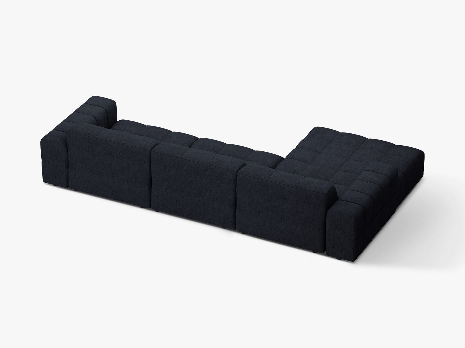 Micadoni Ecksofa Jennifer 4-Sitzer Links Chenille Eden Marineblau