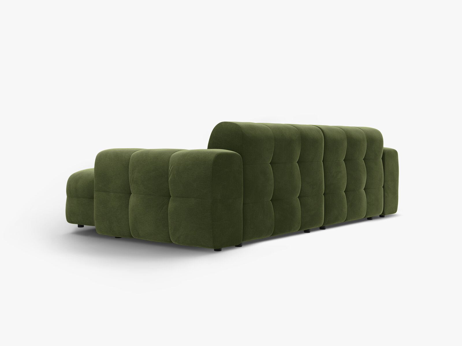 Micadoni Ecksofa Kendal 4-Sitzer Rechts Samt Armeegrün