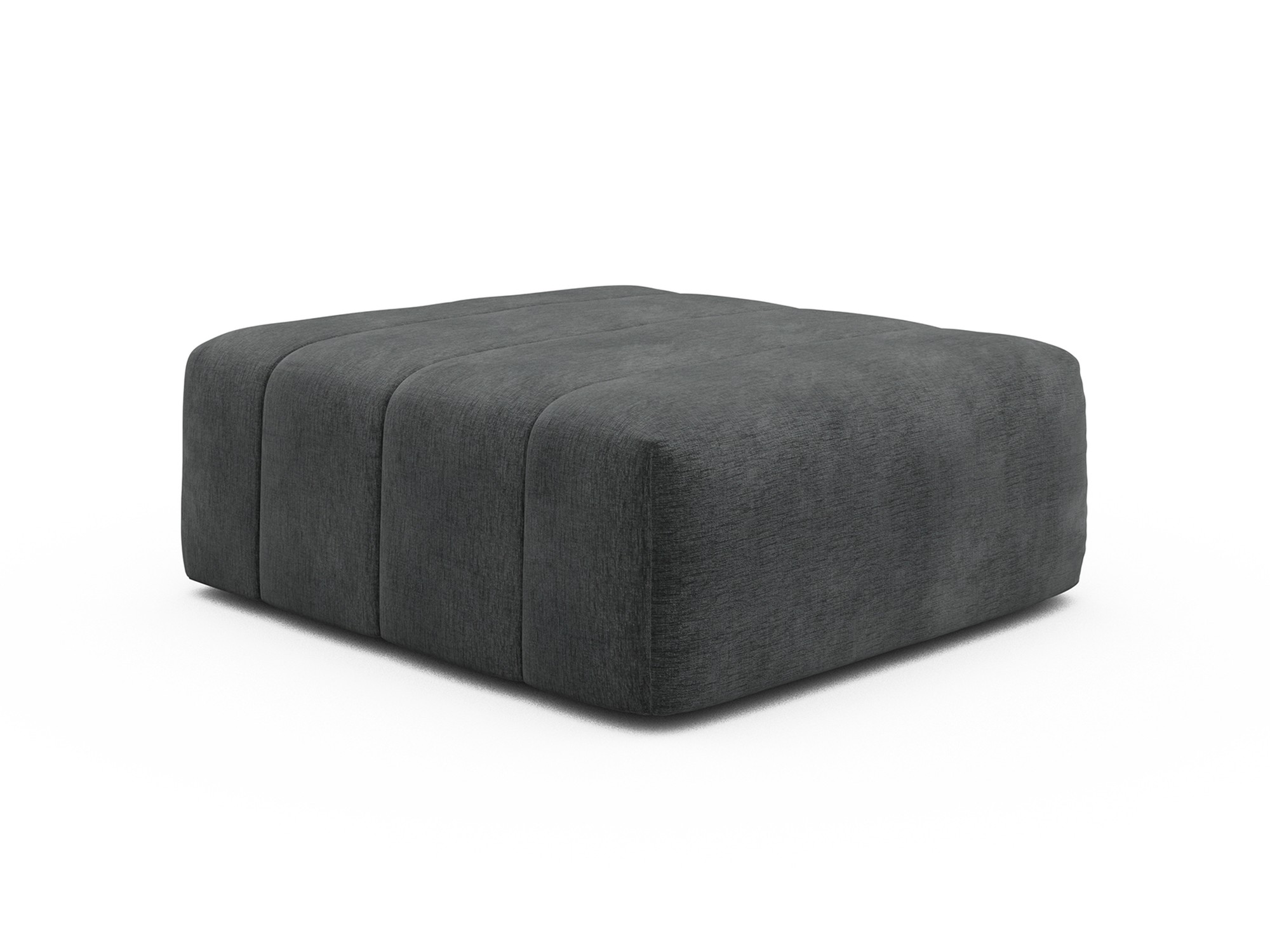 Ottomane Hugo Samt Smooth 811-Deep-Warm-Grey