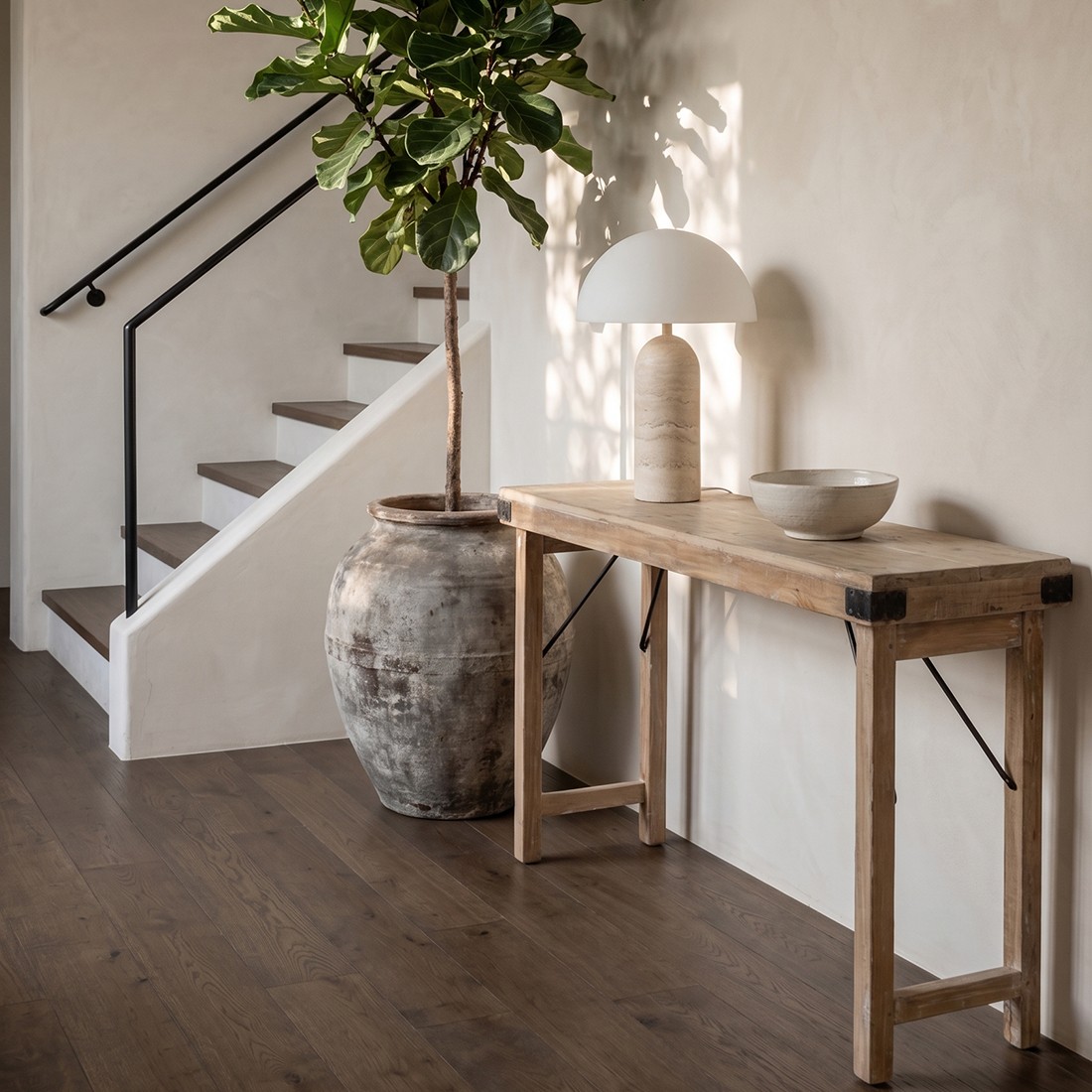 Raw Materials Klappbarer Wandtisch Kalkwasch-Finish 170x40x76cm