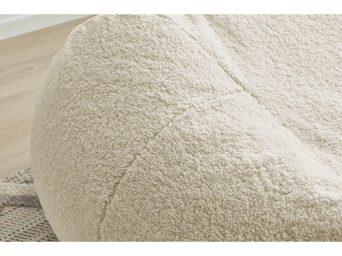 Bobochic Meribel Pouf Bouclé-Stoff Beige