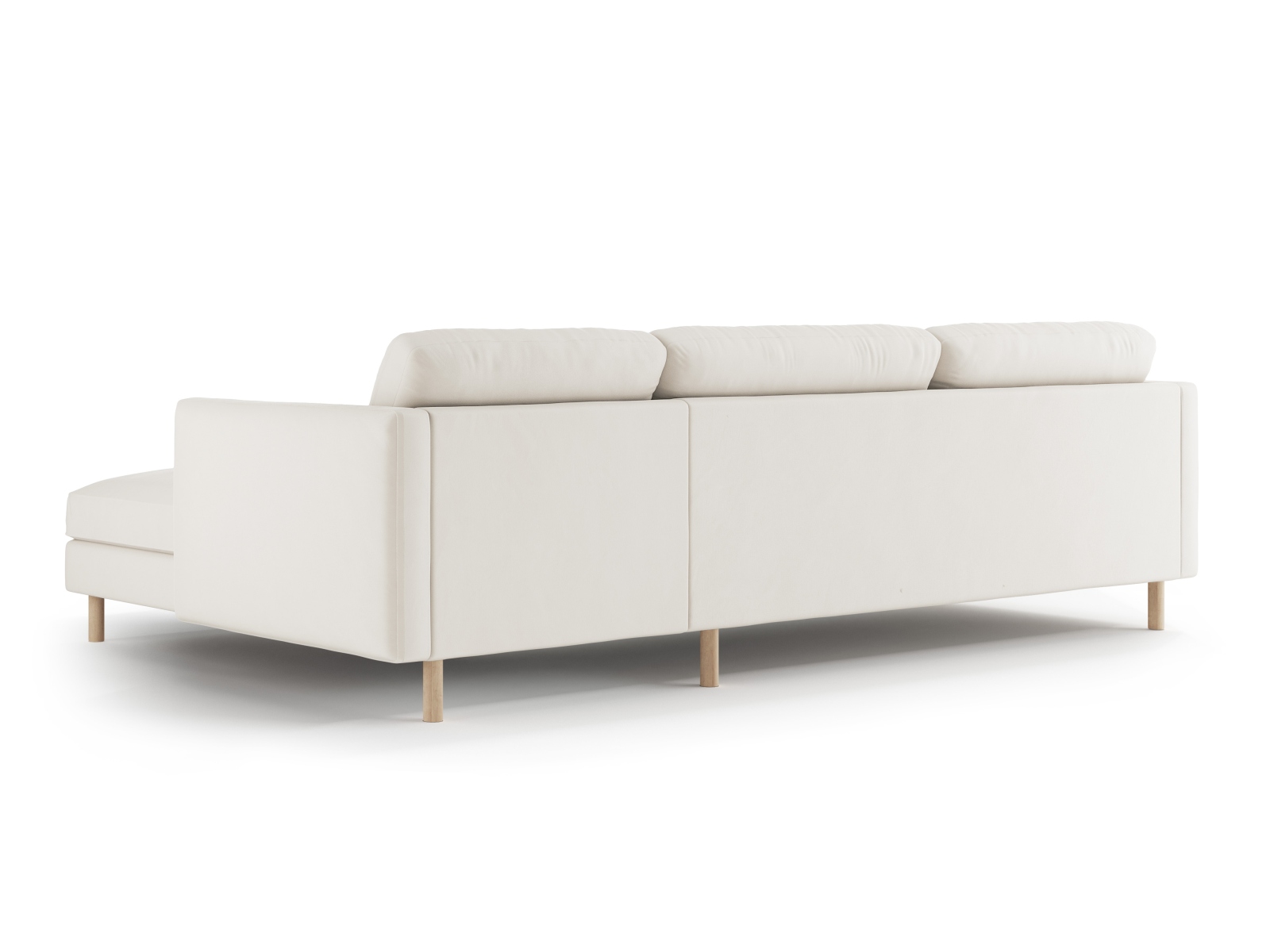 Micadoni Ecksofa Eden 4-Sitzer Rechts Samt Beige
