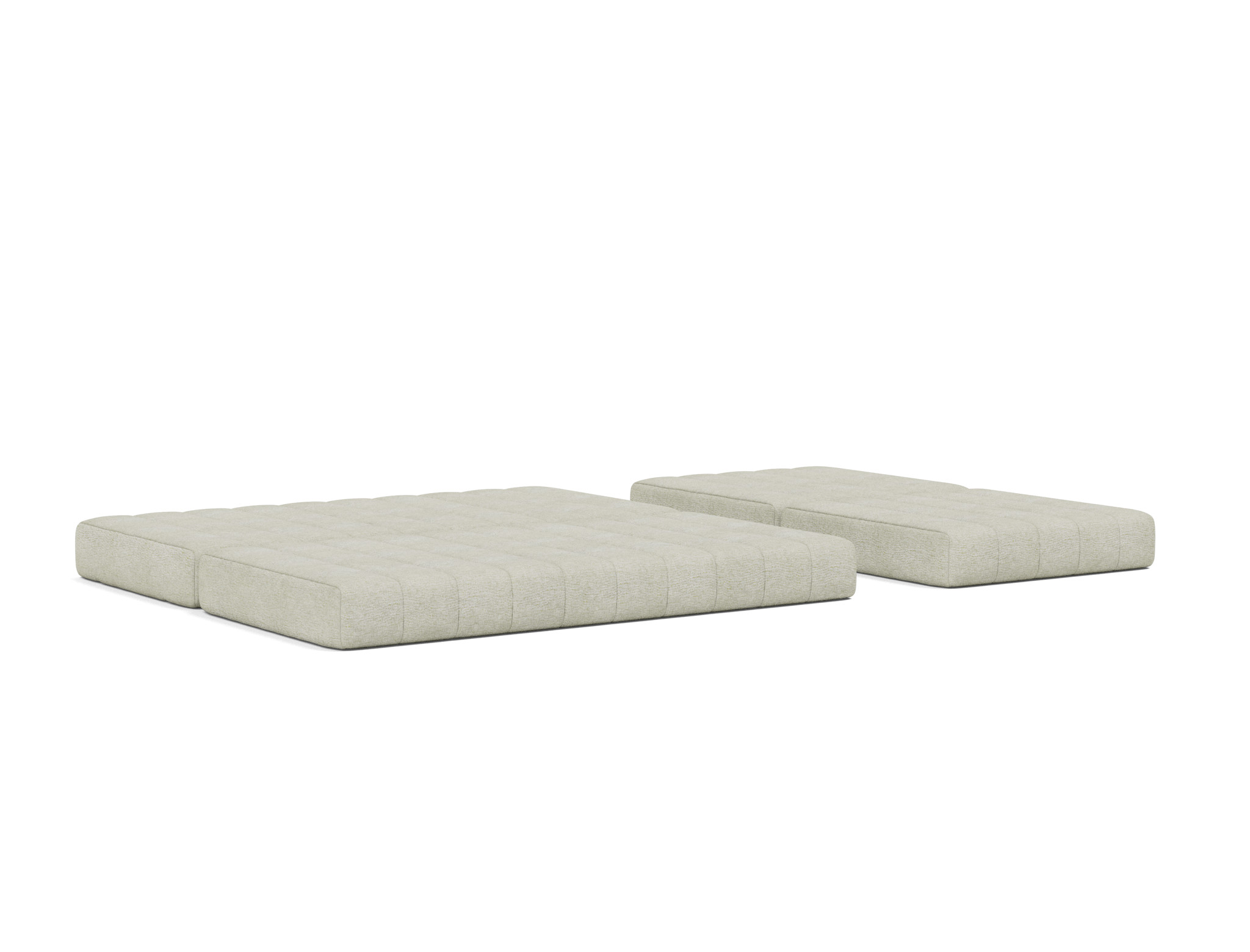 Schlafsofa CozyPad Grand mit Armlehnen Flachgewebe Avella 280-Sand